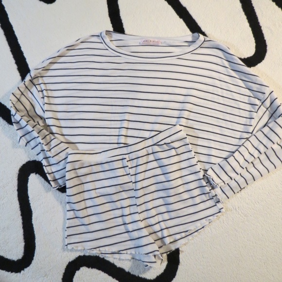 Blue Blush Two Piece Pajama Set - Picture 1 of 6